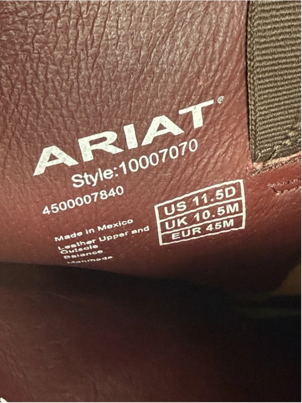 Ariat Galveston Coronado collection Boots 10007070 brown Men's US Size 11.5 D